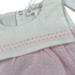 Lalalu' Pagliaccetto Bicolore Giromanica per Neonata PAL010P BIANCO/ROSA LALALU' 