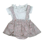 Lalalu' Completo 2 Pezzi Salopette-T-Shirts per Neonata SLTL10P BIANCO/ROSA LALALU' 