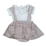 Lalalu' Completo 2 Pezzi Salopette-T-Shirts per Neonata SLTL10P BIANCO/ROSA LALALU' 