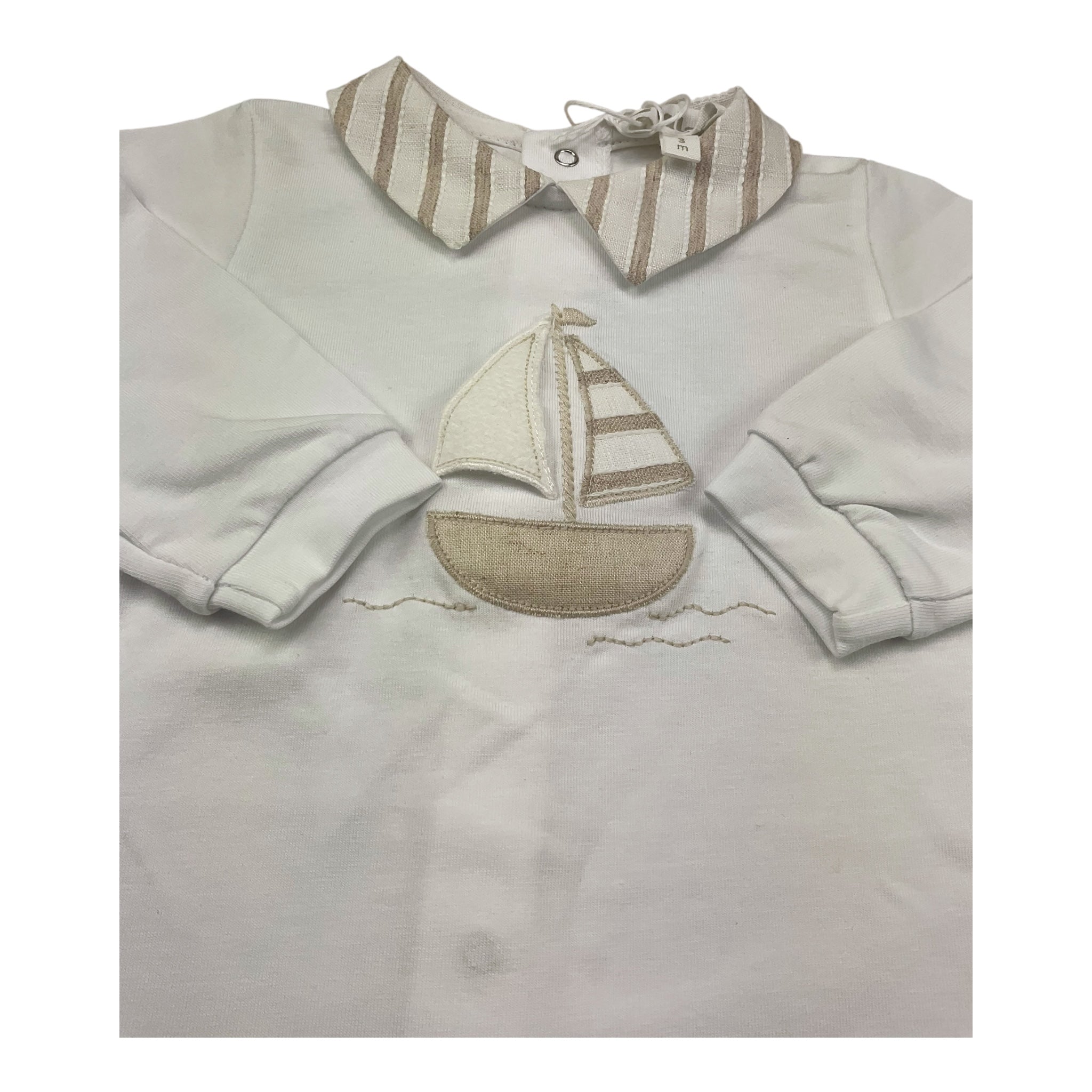 Lalalu' Tutina Manica Lunga Tinta Unita per Neonato TJL2P BIANCO LALALU' 