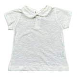 Lalalu' T-Shirt tinta unita con Colletto Bianco per Neonata TSL11P BIANCO LALALU' 