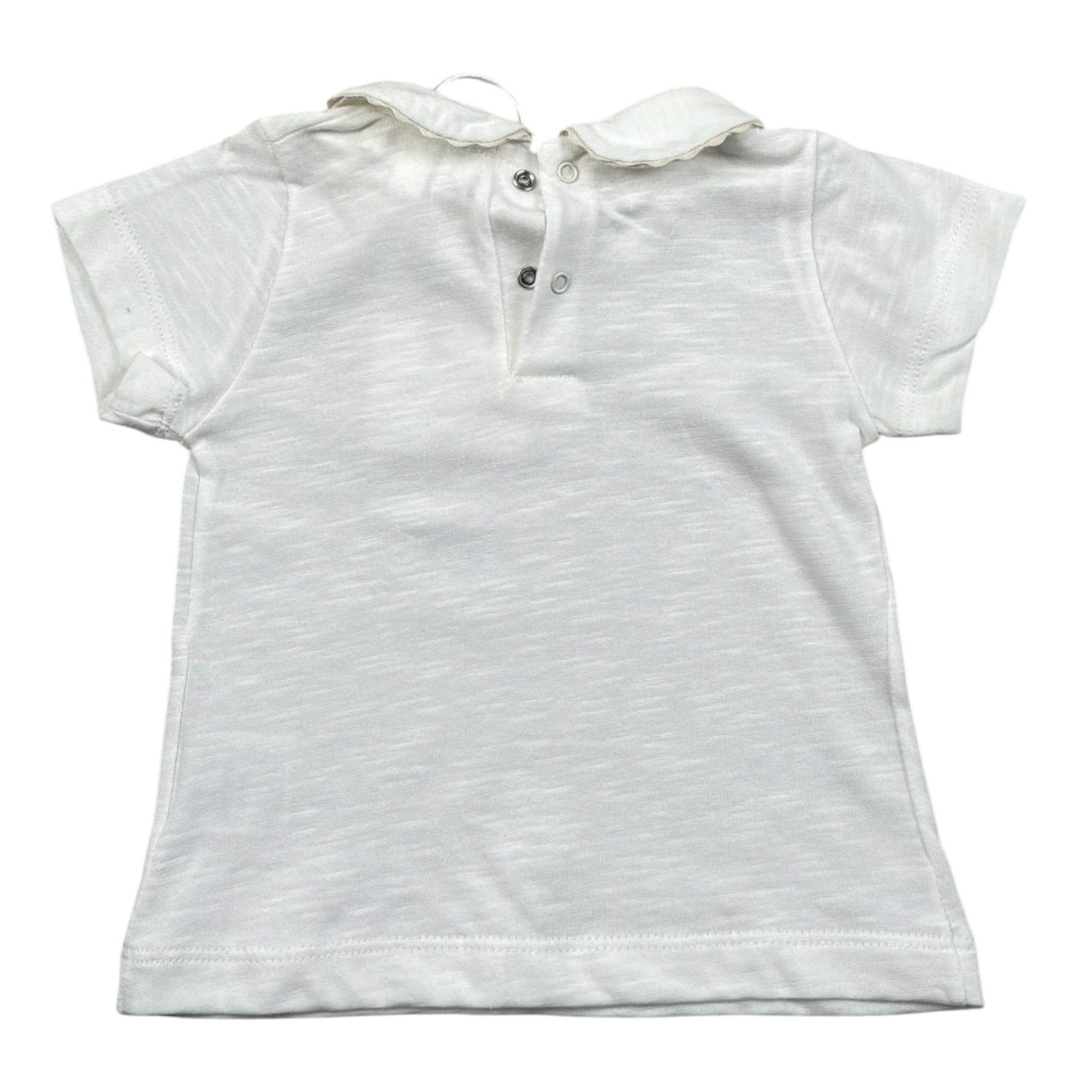 Lalalu' T-Shirt tinta unita con Colletto Bianco per Neonata TSL11P BIANCO LALALU' 