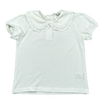 Lalalu' T-Shirt tinta unita con Colletto Bianco per Neonata TSL170PB BIANCO LALALU' 