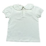 Lalalu' T-Shirt tinta unita con Colletto Bianco per Neonata TSL170PB BIANCO LALALU' 