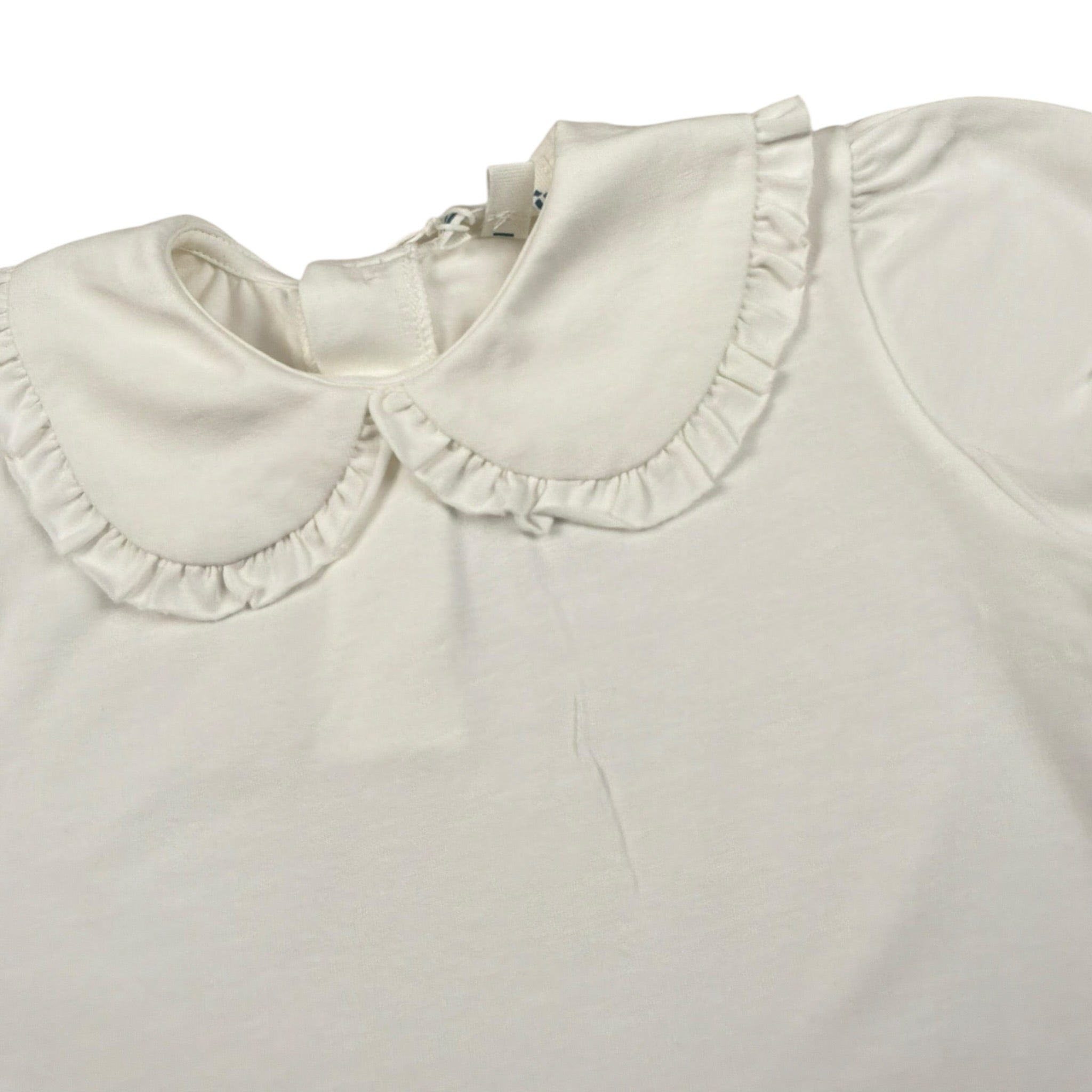 Lalalu' T-Shirt tinta unita con Colletto Bianco per Bambina TSL170PBJ BIANCO LALALU' 