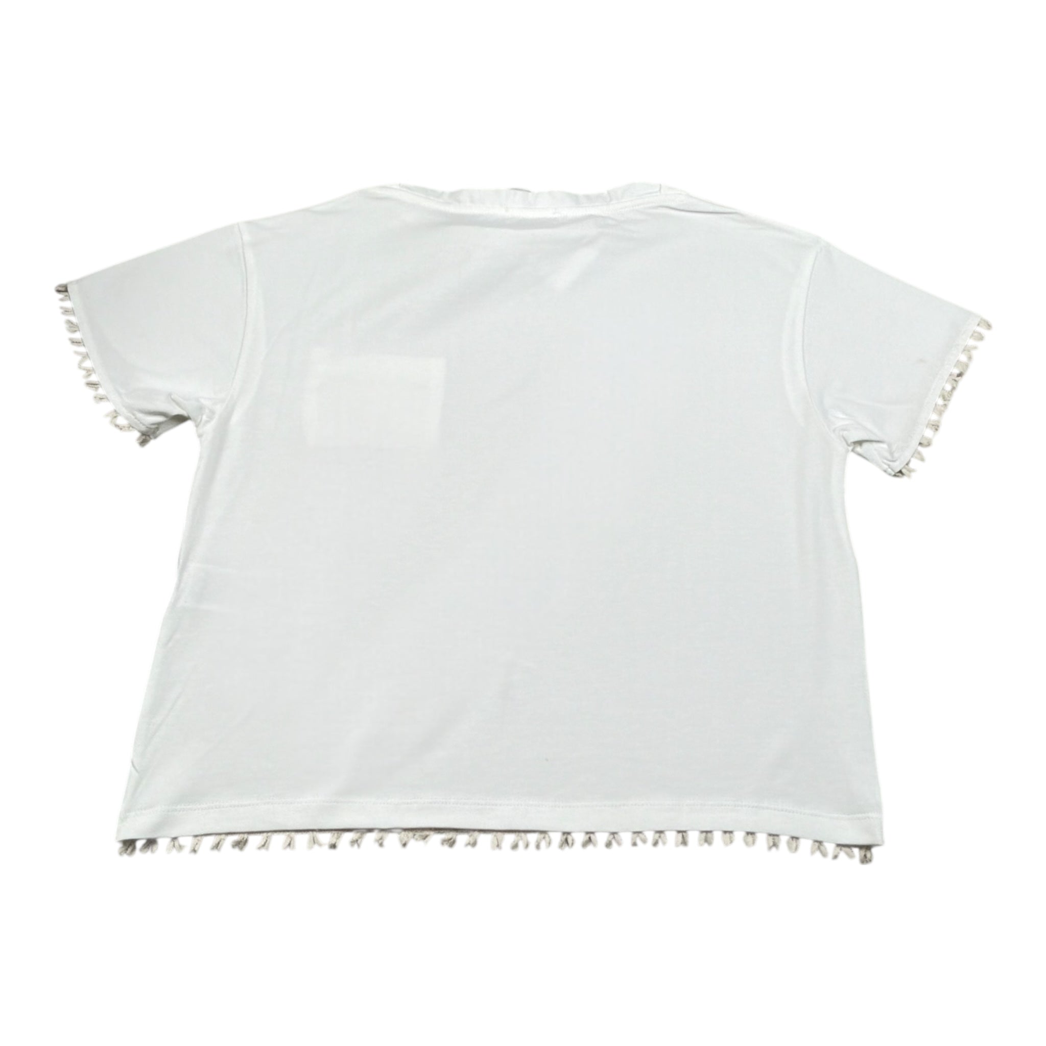 Lalalu' T-Shirt Tinta Unita Girocollo con Taschino per Bambina TSL80PBX BIANCO LALALU' 