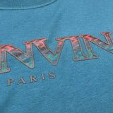 Lanvin T-Shirt Girocollo Tinta Unita con Logo per Bambino N30146 VERDE LANVIN 