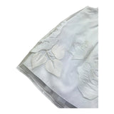 Monnalisa Abito Giromanica Tinta Unita con Ricami per Neonata 735957 BIANCO MONNALISA 