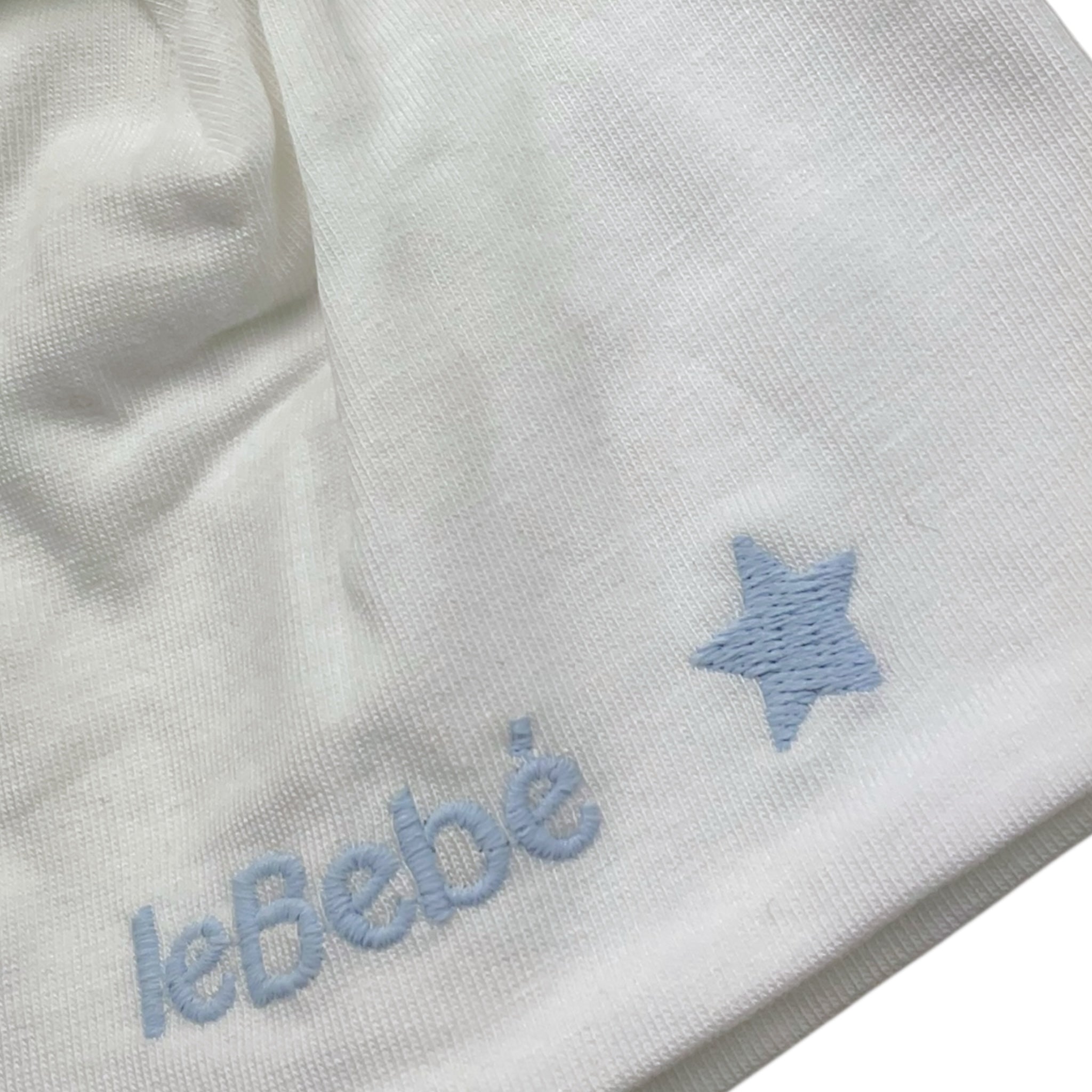 Le Bebe' Cappello Tinta Unita con Stampa per Neonata LBB4899 BIANCO LE BEBE' 