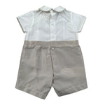 Le Bebe Pagliaccetto Mezza Manica Bicolore per Neonato LBB4919 BIANCO/BEIGE LE BEBE 