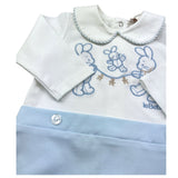 Le Bebe Tutina Manica Lunga Bicolore per Neonato LBB5259 BIANCO/AZZURRO LE BEBE 