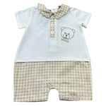 Le Bebe Pagliaccetto Mezza Manica Bicolore per Neonato LBB5280 BIANCO/BEIGE LE BEBE 
