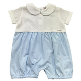 Le Bebe Pagliaccetto Bicolore Mezza Manica per Neonato LBB5300 BIANCO/AZZURRO LE BEBE 