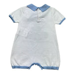 Le Bebe Pagliaccetto Mezza Manica Tinta Unita con Ricami per Neonato LBB5320 BIANCO LE BEBE 