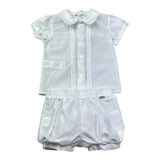 Le Bebe Completo 2 Pezzi Camicia-Culotte per Neonato LBB5323 BIANCO LE BEBE 