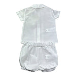 Le Bebe Completo 2 Pezzi Camicia-Culotte per Neonato LBB5323 BIANCO LE BEBE 