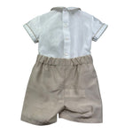 Le Bebe Completo 2 Pezzi Camicia-Bermuda per Neonato LBB5326 BIANCO/BEIGE LE BEBE 