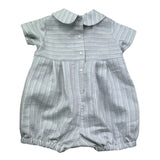Le Bebe Pagliaccetto Mezza Manica Fantasia A Righe per Neonato LBB5333 AZZURRO LE BEBE 