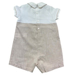 Le Bebe Pagliaccetto Mezza Manica Bicolore per Neonato LBB5373 BIANCO/BEIGE LE BEBE 