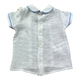 Le Bebe Camicia Mezza Manica Tinta Unita con Bottoni per Neonato LBB5381 BIANCO LE BEBE 