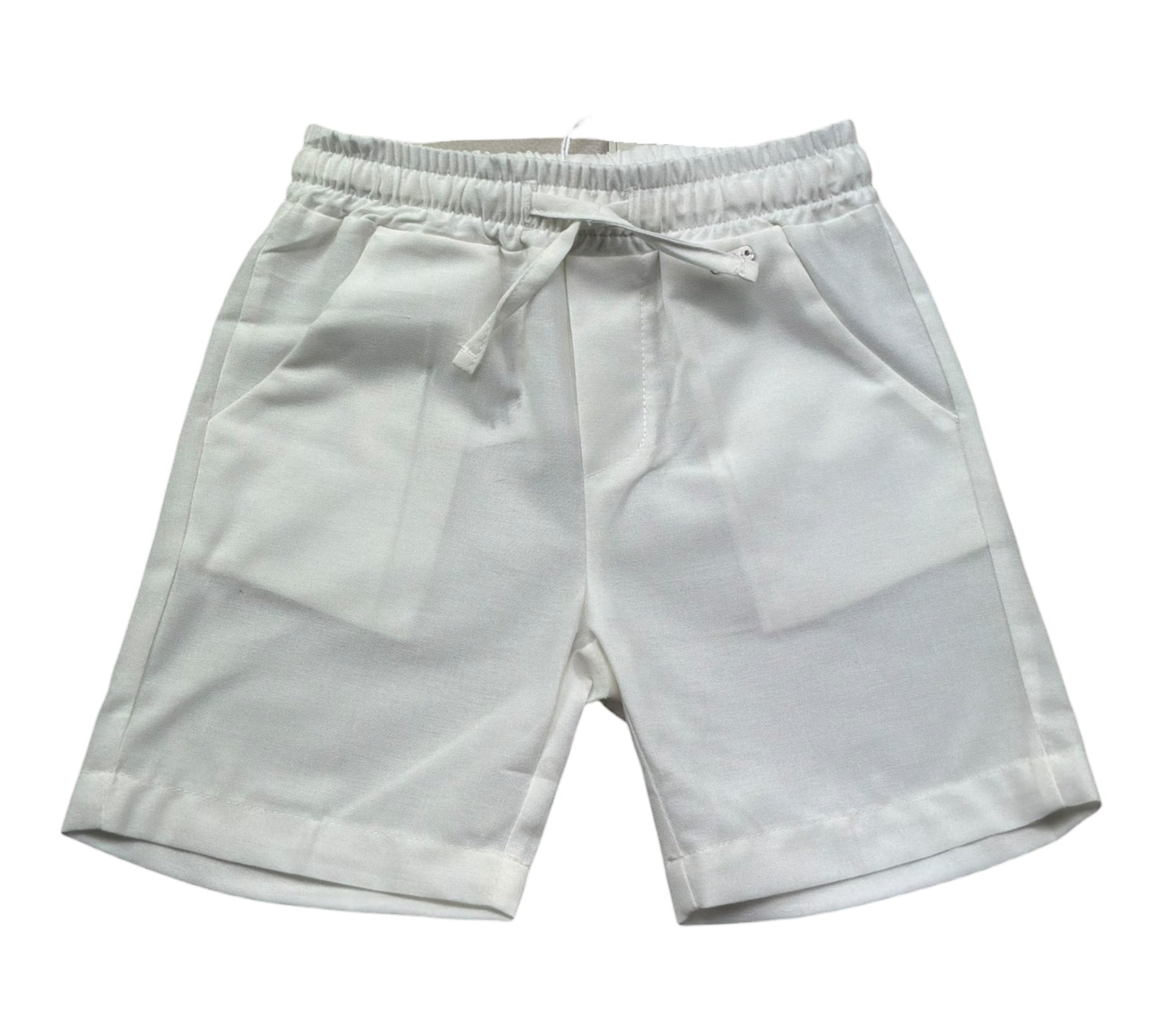 Le Bebe Bermuda Tinta Unita con Elastico In Vita per Neonato LBB5395 BIANCO LE BEBE 