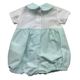 Le Bebe Pagliaccetto Mezza Manica Bicolore per Neonato LBB5421 BIANCO/VERDE ACQUA LE BEBE 