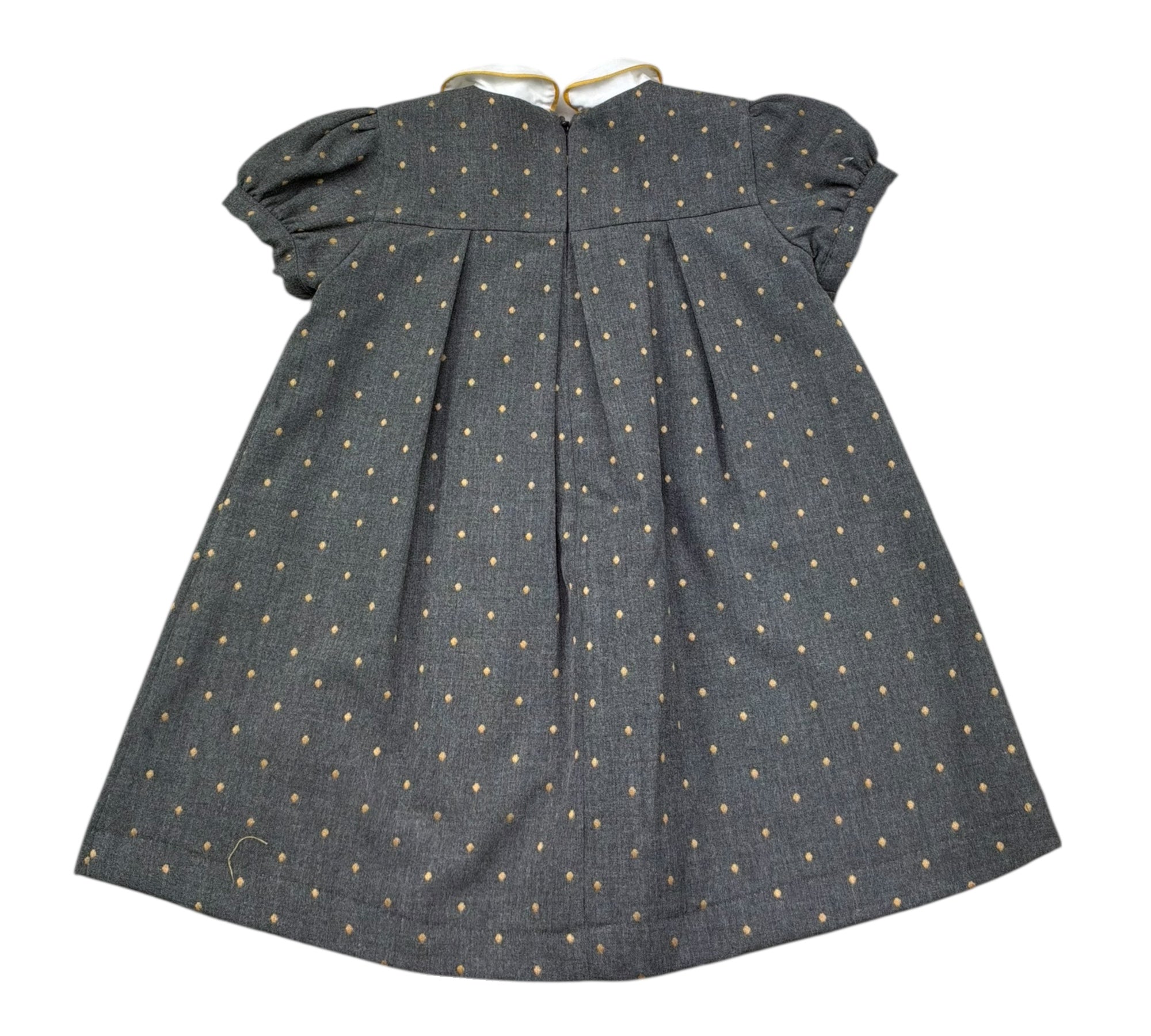 Le Bebe Abito Mezza Manica Tinta Unita con Colletto per Neonata LBG0424 GRIGIO LE BEBE 
