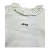 Le Bebe Body Manica Lunga Tinta Unita con Logo per Bambina LBG0462 BIANCO LE BEBE 