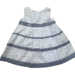Le Bebe Abito Giromanica Tinta Unita con Ricami per Neonata LBG0692 BIANCO LE BEBE 