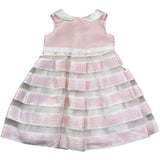 Le Bebe Abito Giromanica Tinta Unitacon Ricami Logo per Bambina LBG0758 ROSA LE BEBE 