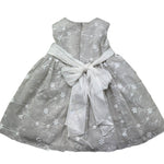 Le Bebe Abito Giromanica Cerimoniale Tinta Unia con Ricami per Neonata LBG373 BEIGE LE BEBE 