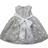 Le Bebe Abito Giromanica Cerimoniale Tinta Unia con Ricami per Neonata LBG373 BEIGE LE BEBE 