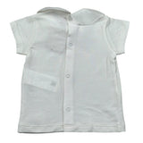 Le Bebe T-Shirt Tinta Unita con Colletto per Neonata LBG5835 BIANCO LE BEBE 