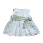 Le Bebe Camicia Giromanica Tinta Unita con Fiocco per Neonata LBG6240 BIANCO LE BEBE 