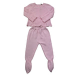 Le Bebe Completo 2 Pezzi Maglia-Ghettina Tinta Unita per Neonata LBG6279 ROSA LE BEBE 