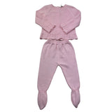 Le Bebe Completo 2 Pezzi Maglia-Ghettina Tinta Unita per Neonata LBG6279 ROSA LE BEBE 
