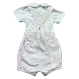 Le Bebe Completo 2 Pezzi Body-Salopette per Neonata LBG6288 BIANCO/ROSA LE BEBE 