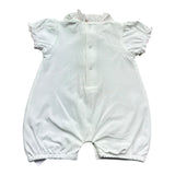 Le Bebe Pagliaccetto Mezza Manica Tinta Unita per Neonata LBG6289 BIANCO LE BEBE 