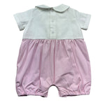Le Bebe Pagliaccetto Mezza Manica Bicolore per Neonata LBG6300 BIANCO/ROSA LE BEBE 