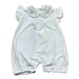 Le Bebe Pagliaccetto Mezza Manica Tinta Unita per Neonata LBG6308 BIANCO LE BEBE 