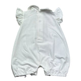 Le Bebe Pagliaccetto Mezza Manica Tinta Unita per Neonata LBG6308 BIANCO LE BEBE 