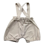 Le Bebe Pagliaccetto Tinta Unita con Bretelle per Neonata LBG6310 BEIGE LE BEBE 