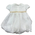 Le Bebe Abito Mezza Manica Cerimoniale Tinta Unita per Neonata LBG6325 BIANCO LE BEBE 