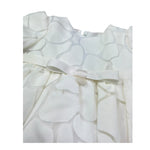 Le Bebe Abito Mezza Manica Tinta Unita con Ricami per Neonata LBG6328 BIANCO LE BEBE 