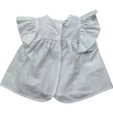 Le Bebe Camicia Mezza Manica Tinta Unita con Applicazione per Neonata LBG6354 BIANCO LE BEBE 