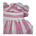 Le Bebe Abito Mezza Manica Fantasia A Righe per Neonata LBG6361 BIANCO/ROSA LE BEBE 