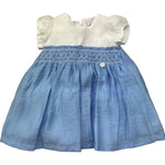 Le Bebe Abito Mezza Manica Bicolore per Neonata LBG6372 BIANCO/AZZURRO LE BEBE 