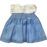 Le Bebe Abito Mezza Manica Bicolore per Neonata LBG6372 BIANCO/AZZURRO LE BEBE 
