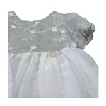 Le Bebe Abito Mezza Manica Ceriomiale con Ricami per Neonata LBG6374 BIANCO LE BEBE 