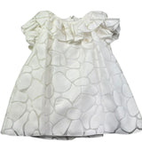 Le Bebe Abito Mezza Manica Tinta Unita con Colletto per Neonata LBG6386 BIANCO LE BEBE 